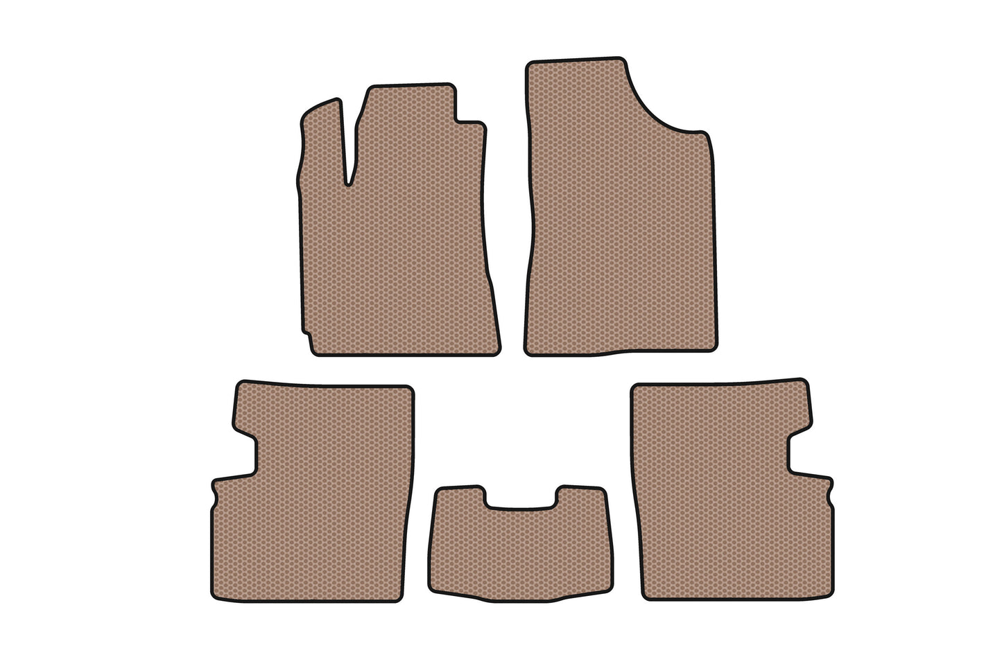 Rubber floor mats Carsuit (2009-2014, HB, 5-door, beige) for Geely Emgrand EC7 2009- - image 1