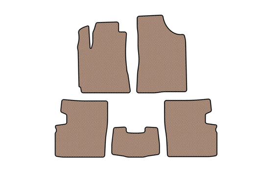 Rubber floor mats Carsuit (2009-2014, HB, 5-door, beige) for Geely Emgrand EC7 2009- - image 1