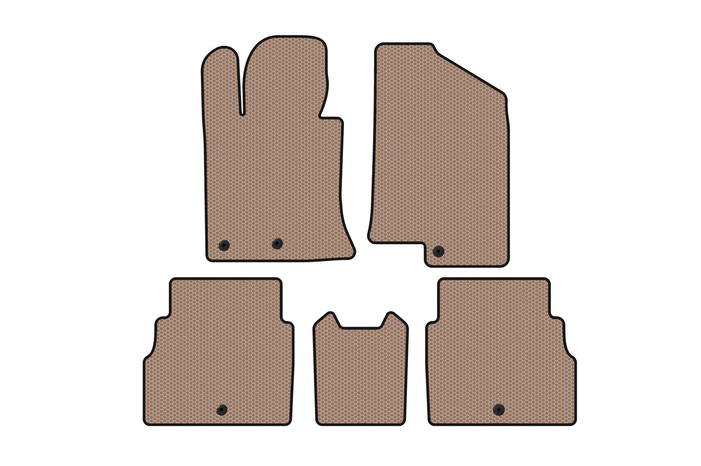 Rubber Floor Mats Carsuit V2 (beige) for Hyundai Sonata YF 2010-2014 - image 1