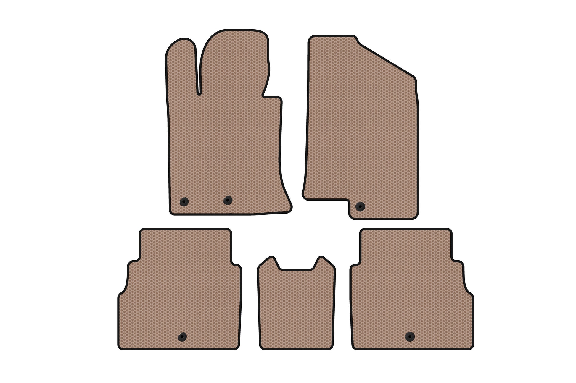 Rubber Floor Mats Carsuit V2 (beige) for Hyundai Sonata YF 2010-2014 - image 1