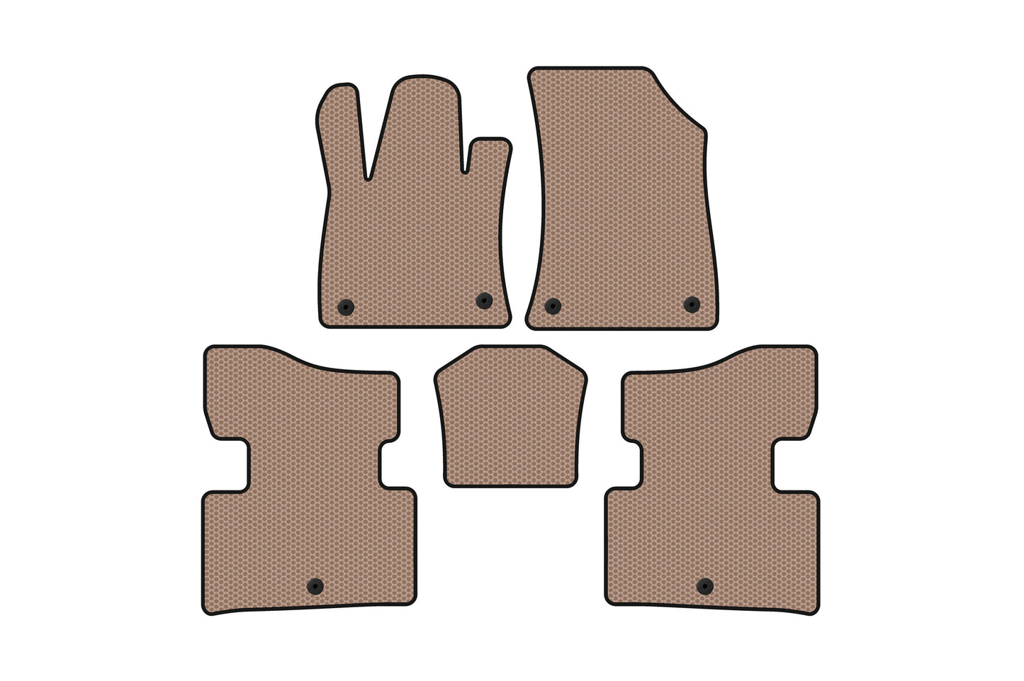 Rubber Floor Mats Carsuit (Beige) for Infiniti QX50 2018- - image 1