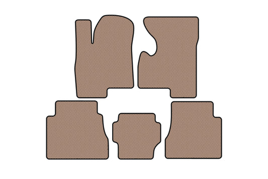 Rubber Floor Mats Carsuit (Beige) for Hummer H2 2002-2009 - image 1