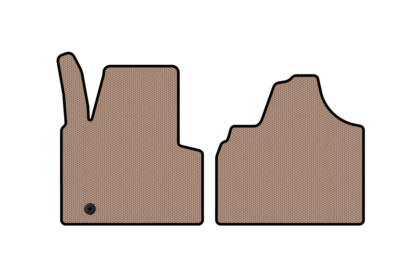 Rubber Floor Mats Carsuit (Beige) for Citroen Jumpy 2007-2017 - image 1