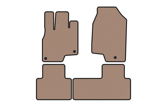 Rubber Floor Mats Carsuit (Beige) for Acura RDX 2018- - image 1
