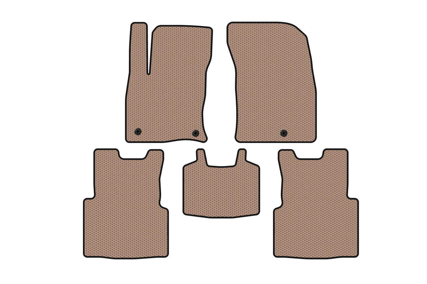 Rubber Floor Mats Carsuit (For Escape, Beige) for Ford Kuga/Escape 2019- - image 1