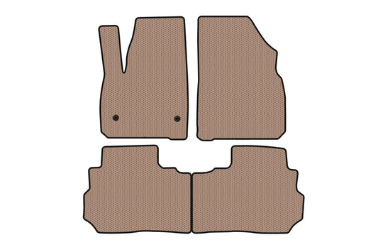 Rubber Floor Mats Carsuit (Beige) for Cadillac XT5 2016- - image 1