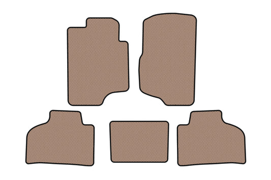 Rubber Floor Mats Carsuit (Beige) for Chevrolet Silverado 2007-2013 - image 1