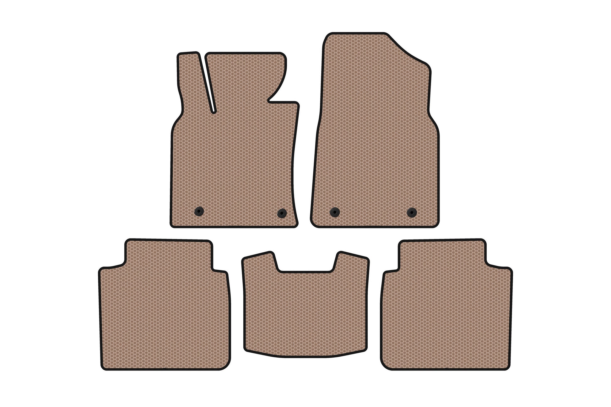 Rubber floor mats Carsuit (SD, beige) for Lexus ES 2018- - image 1