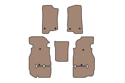 Rubber floor mats Carsuit (Rubicon Unlimited/5-door, beige) for Jeep Wrangler 2018- - image 1