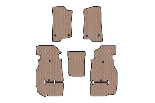Rubber floor mats Carsuit (Rubicon Unlimited/5-door, beige) for Jeep Wrangler 2018- - image 1