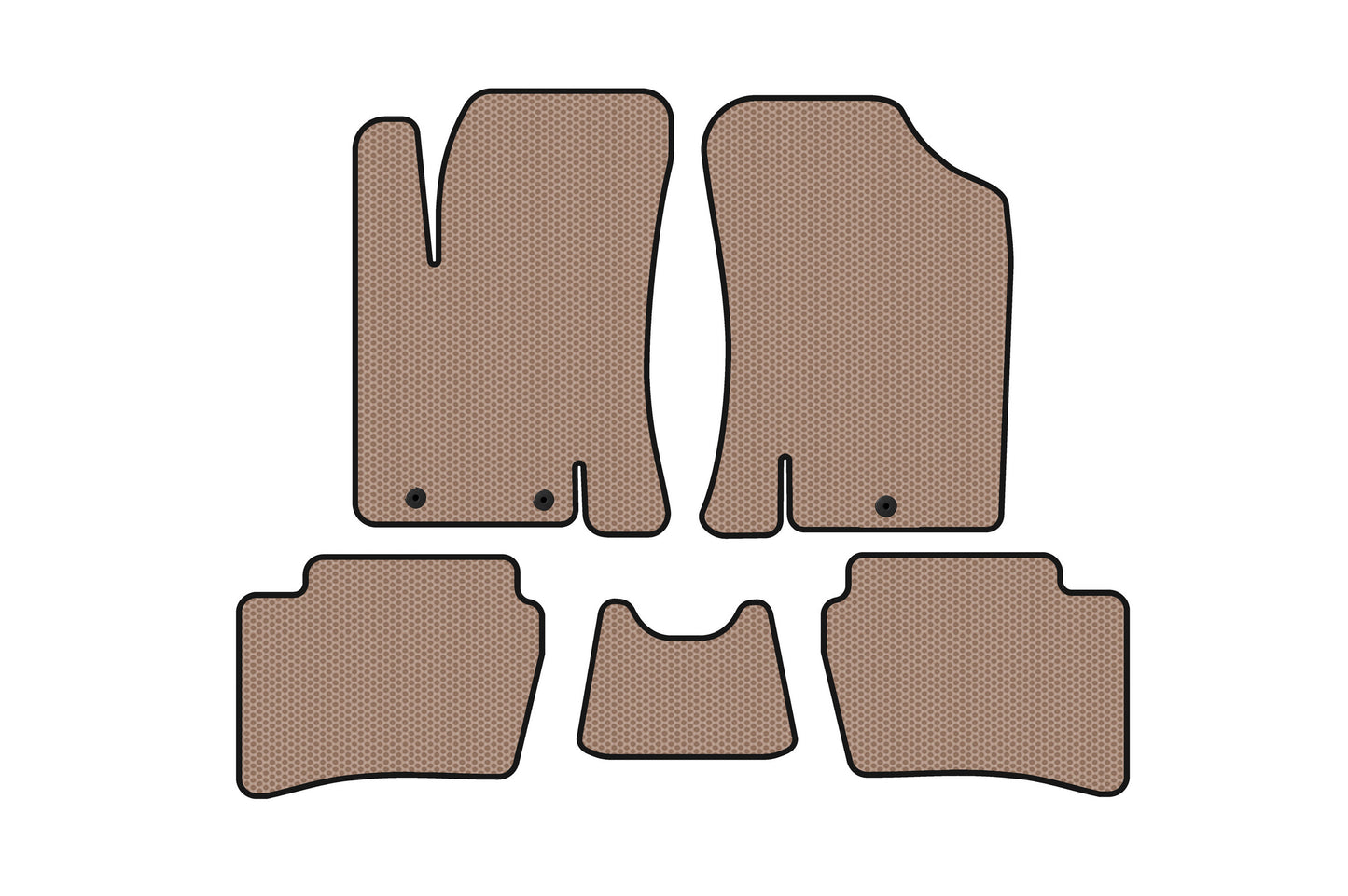 Rubber Floor Mats Carsuit (HB, Beige) for Hyundai I-20 2008-2012 - image 1