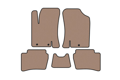 Rubber Floor Mats Carsuit (HB, Beige) for Hyundai I-20 2008-2012 - image 1
