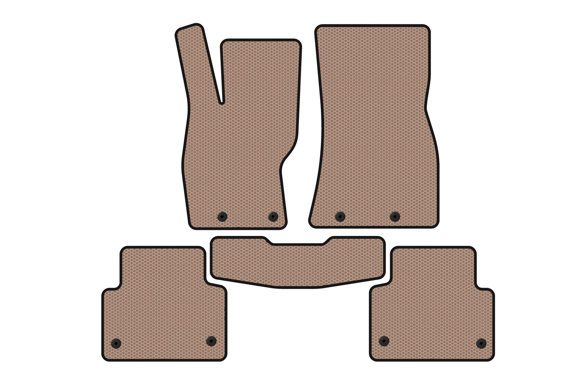 Rubber floor mats Carsuit (2011-2016, SD, beige) for Jaguar XF 2009-2016 - image 1
