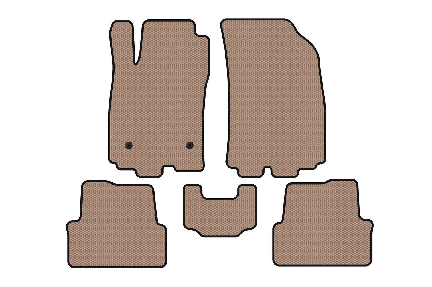 Rubber Floor Mats Carsuit (HB, Beige) for Chevrolet Sonic 2011-2022 - image 1
