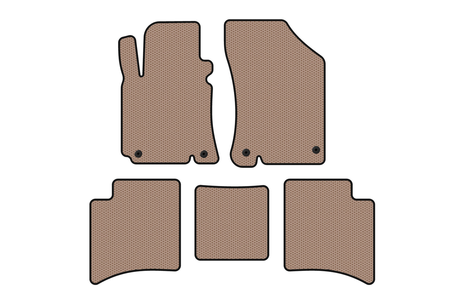 Rubber Floor Mats Carsuit (Beige) for Geely MK Cross 2010-2016 - image 1