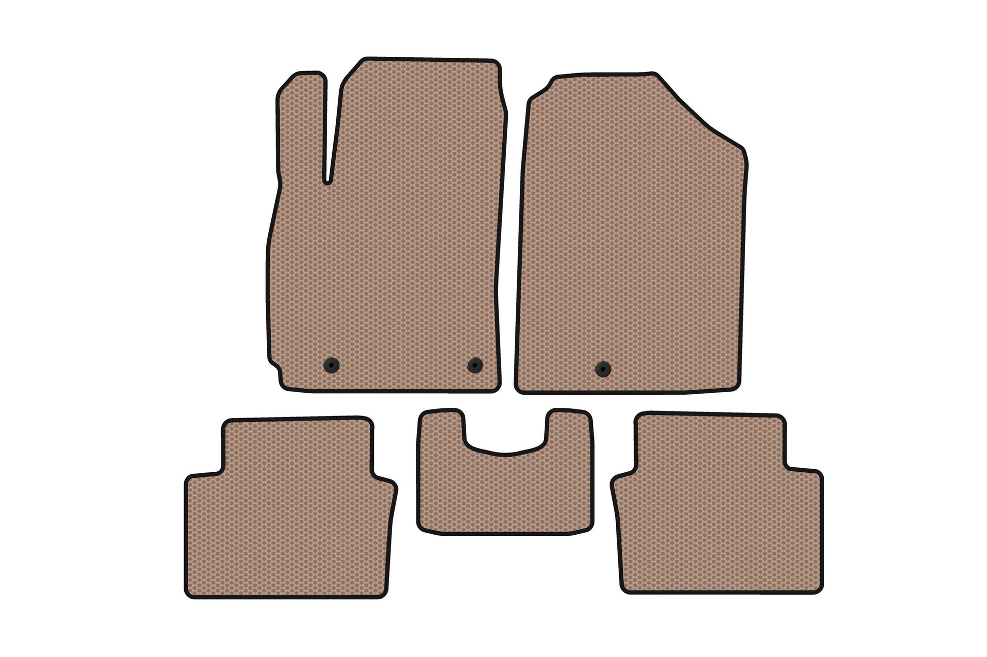 Rubber floor mats Carsuit (Coupe, beige) for Hyundai Veloster 2018-2022 - image 1