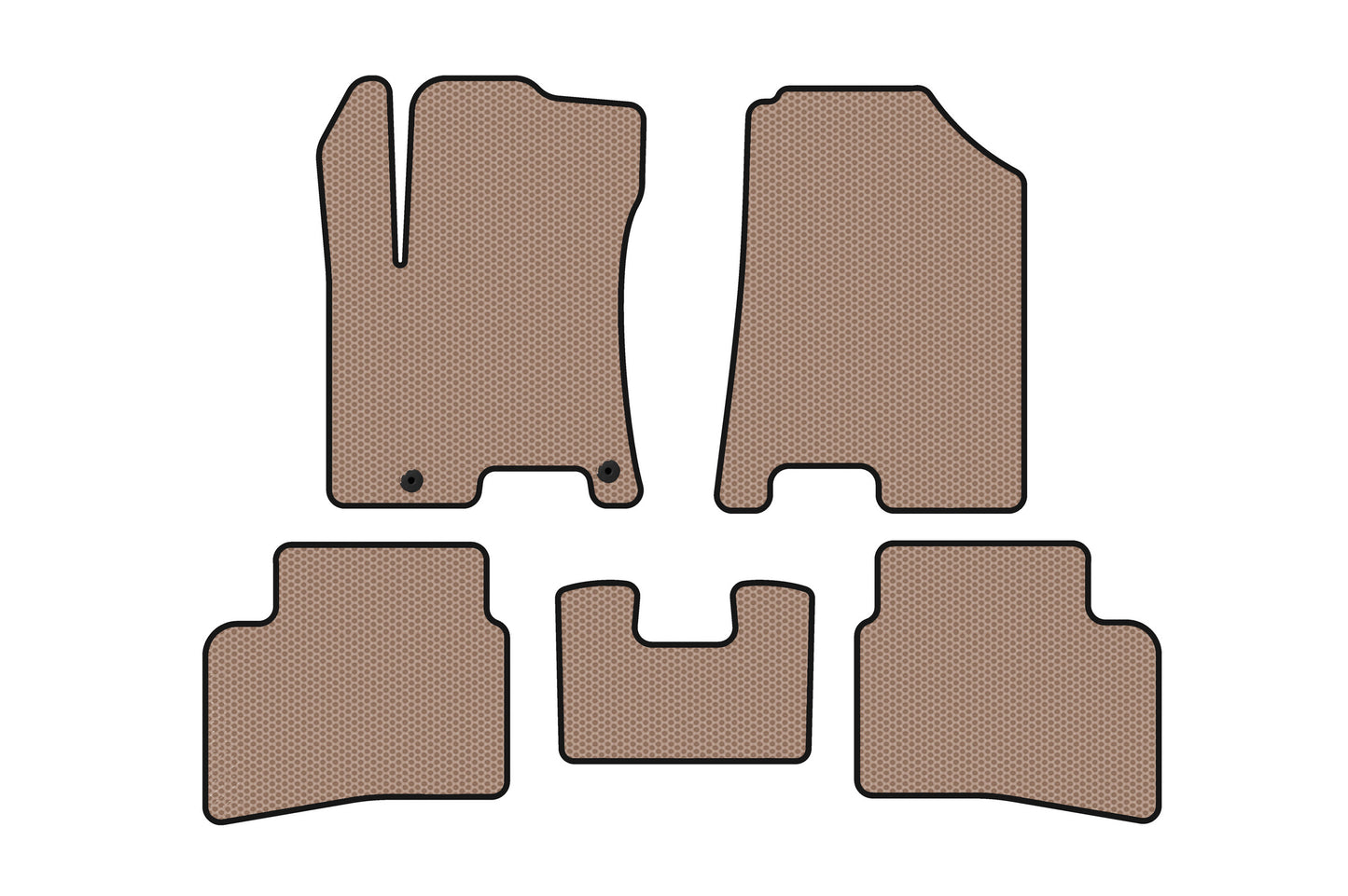 Rubber Floor Mats Carsuit (Beige) for Hyundai Venue 2019- - image 1