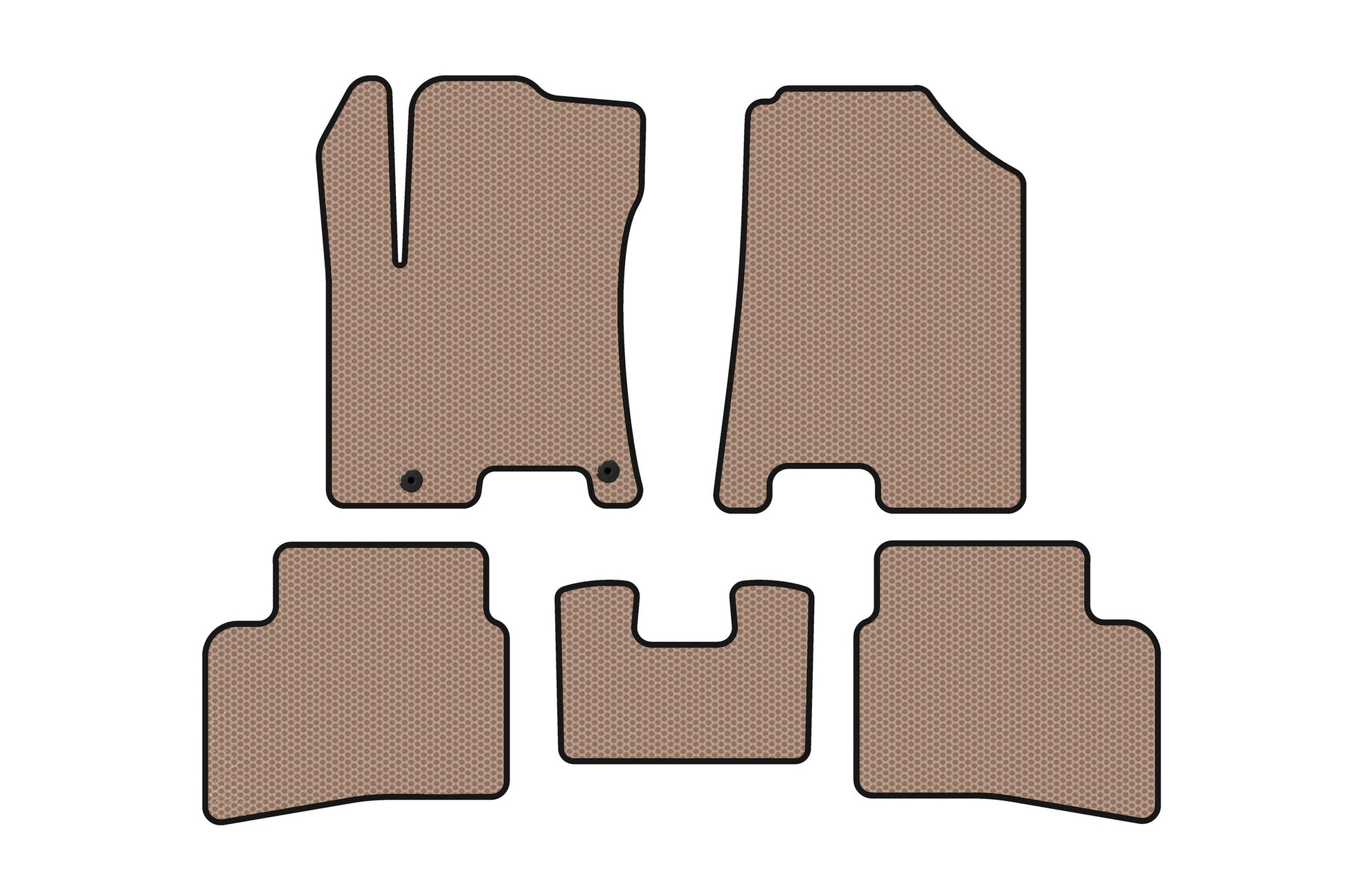 Rubber Floor Mats Carsuit (Beige) for Hyundai Venue 2019- - image 1