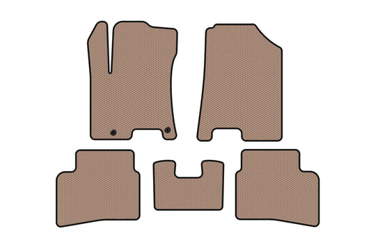 Rubber Floor Mats Carsuit (Beige) for Hyundai Venue 2019- - image 1