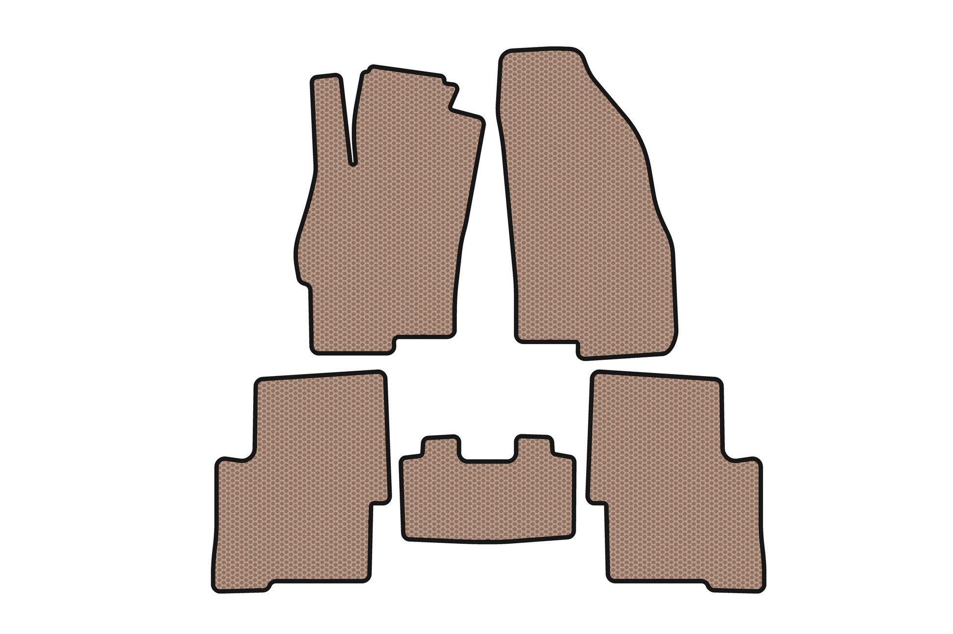 Rubber floor mats Carsuit (SD, beige) for Fiat Linea 2006-2018 - image 1