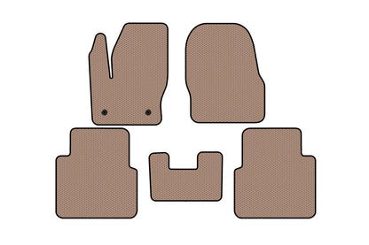 Rubber Floor Mats Carsuit (Beige) for Ford Connect 2014-2021 - image 1