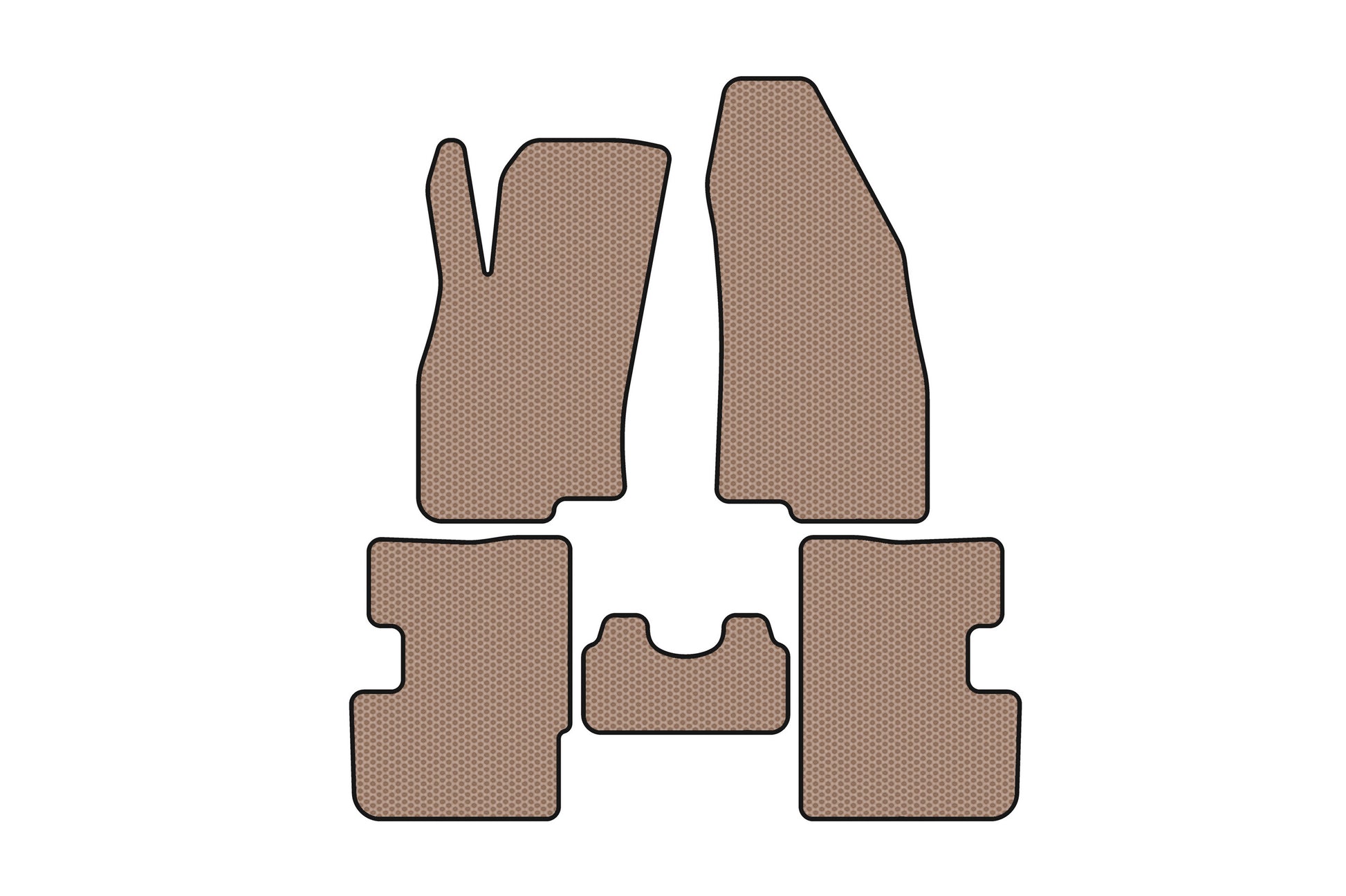 Rubber floor mats Carsuit (2011-2018, HB, 3-door, beige) for Fiat Punto Grande/EVO 2006-2018 - image 1