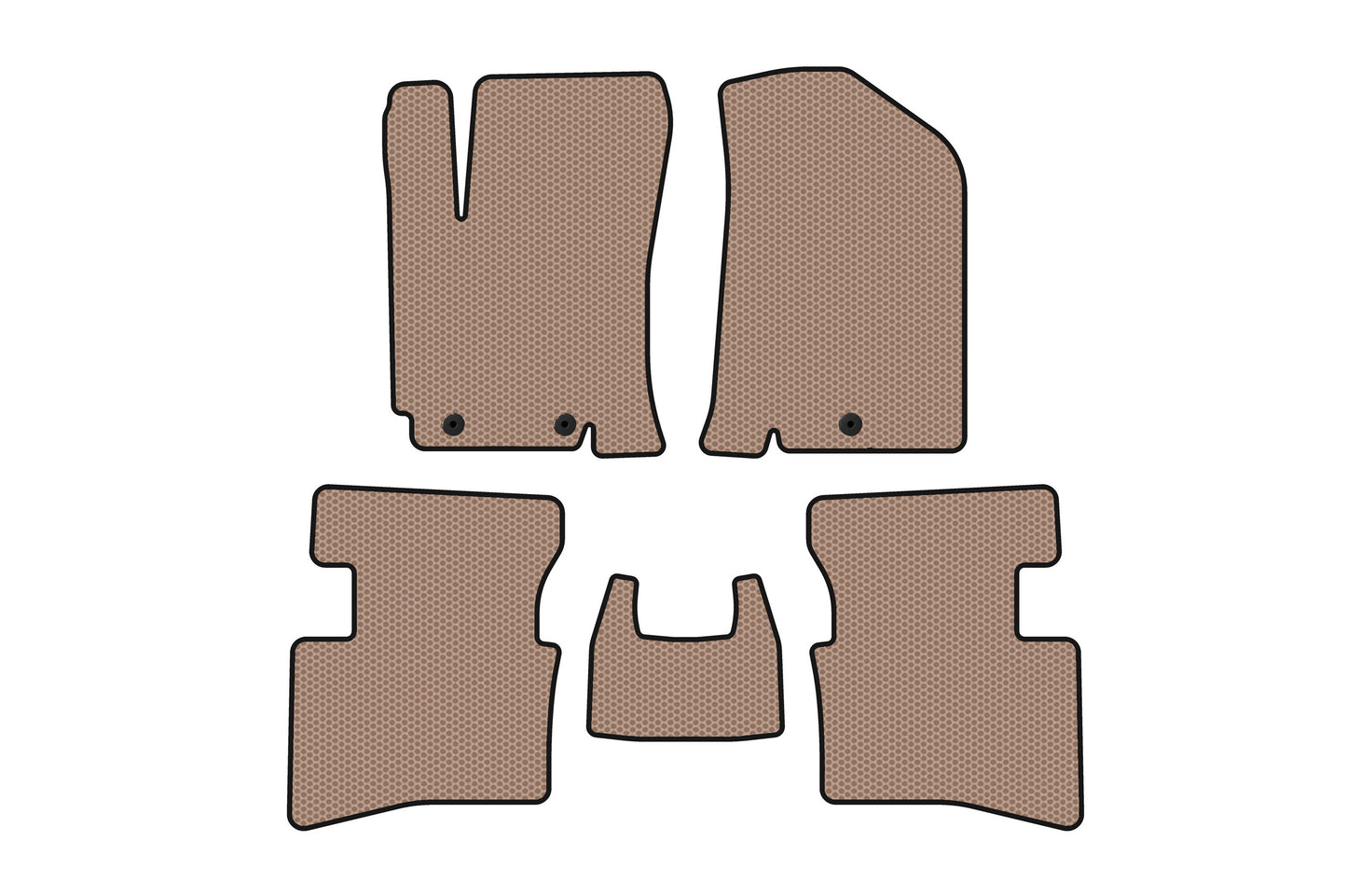 Rubber Floor Mats Carsuit V2 (Beige) for Kia Rio 2012-2017 - image 1