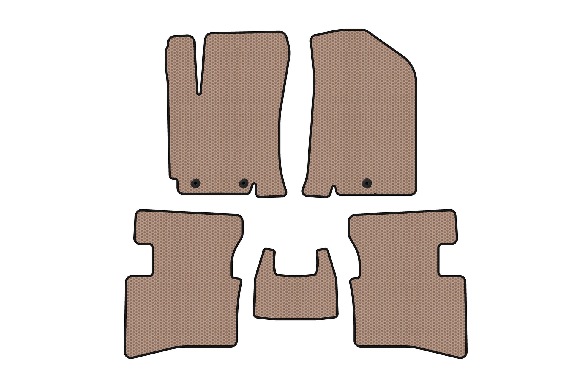 Rubber Floor Mats Carsuit V2 (Beige) for Kia Rio 2012-2017 - image 1