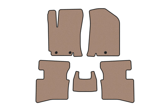 Rubber Floor Mats Carsuit V2 (Beige) for Kia Rio 2012-2017 - image 1