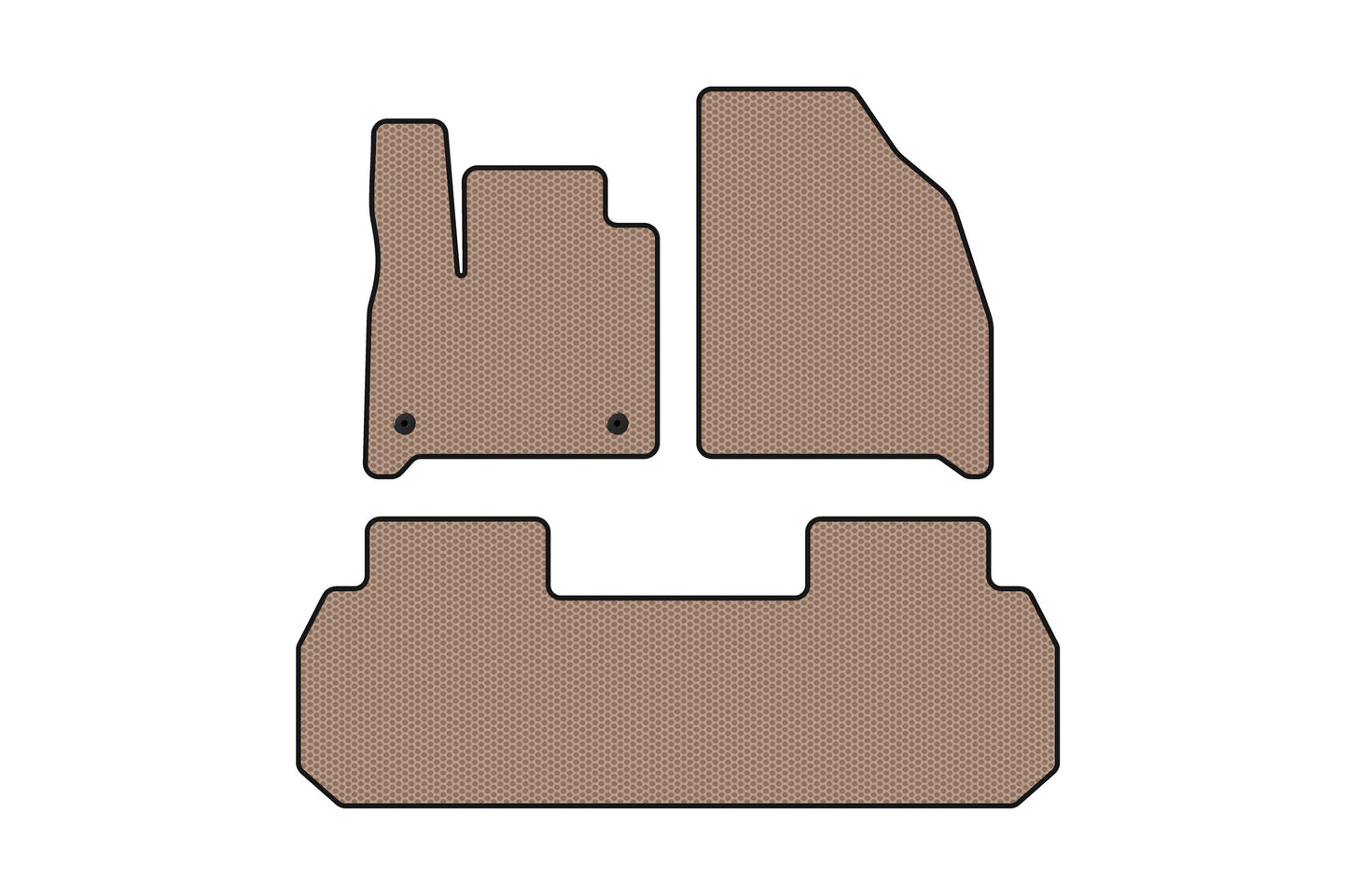 Rubber floor mats Carsuit (2 rows, beige) for Chevrolet Traverse 2017- - image 1