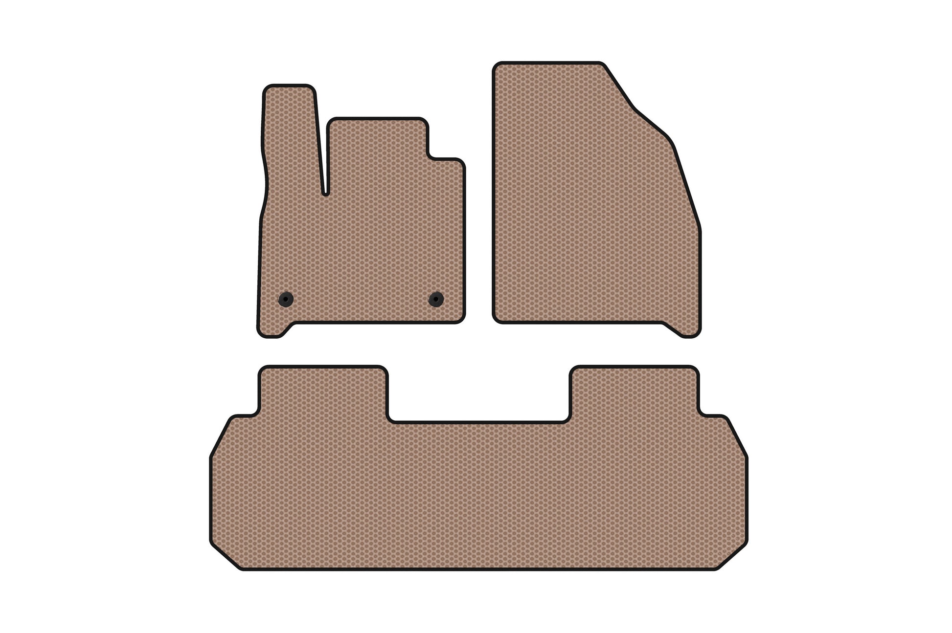 Rubber floor mats Carsuit (2 rows, beige) for Chevrolet Traverse 2017- - image 1