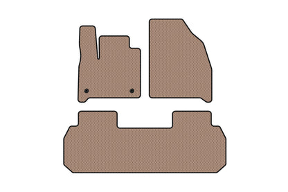 Rubber floor mats Carsuit (2 rows, beige) for Chevrolet Traverse 2017- - image 1