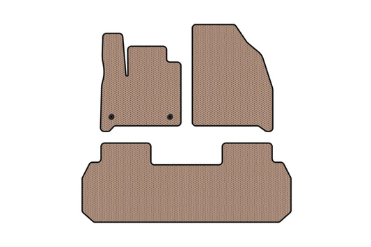 Rubber floor mats Carsuit (2 rows, beige) for Chevrolet Traverse 2017- - image 1