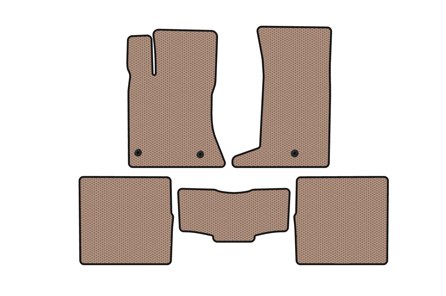 Rubber Floor Mats Carsuit (beige) for Cadillac SRX 2004-2009 - image 1