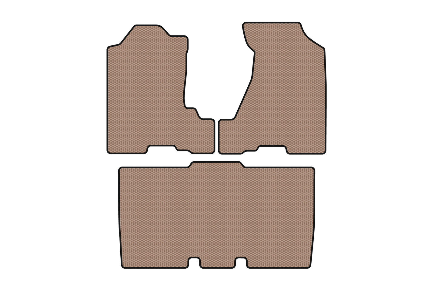 Rubber Floor Mats Carsuit (Beige) for Honda Element 2003-2011 - image 1