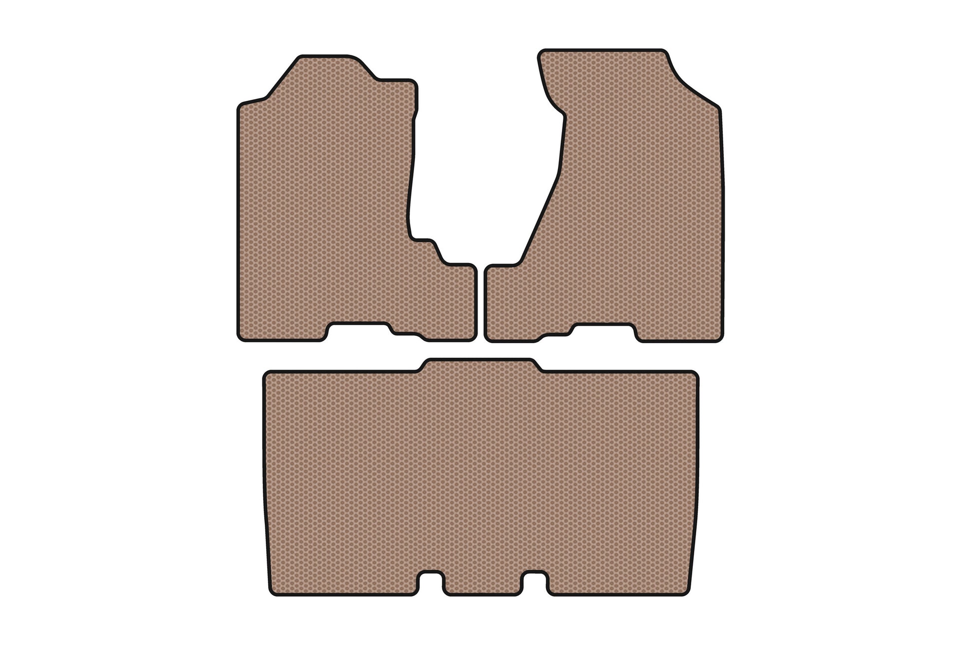 Rubber Floor Mats Carsuit (Beige) for Honda Element 2003-2011 - image 1