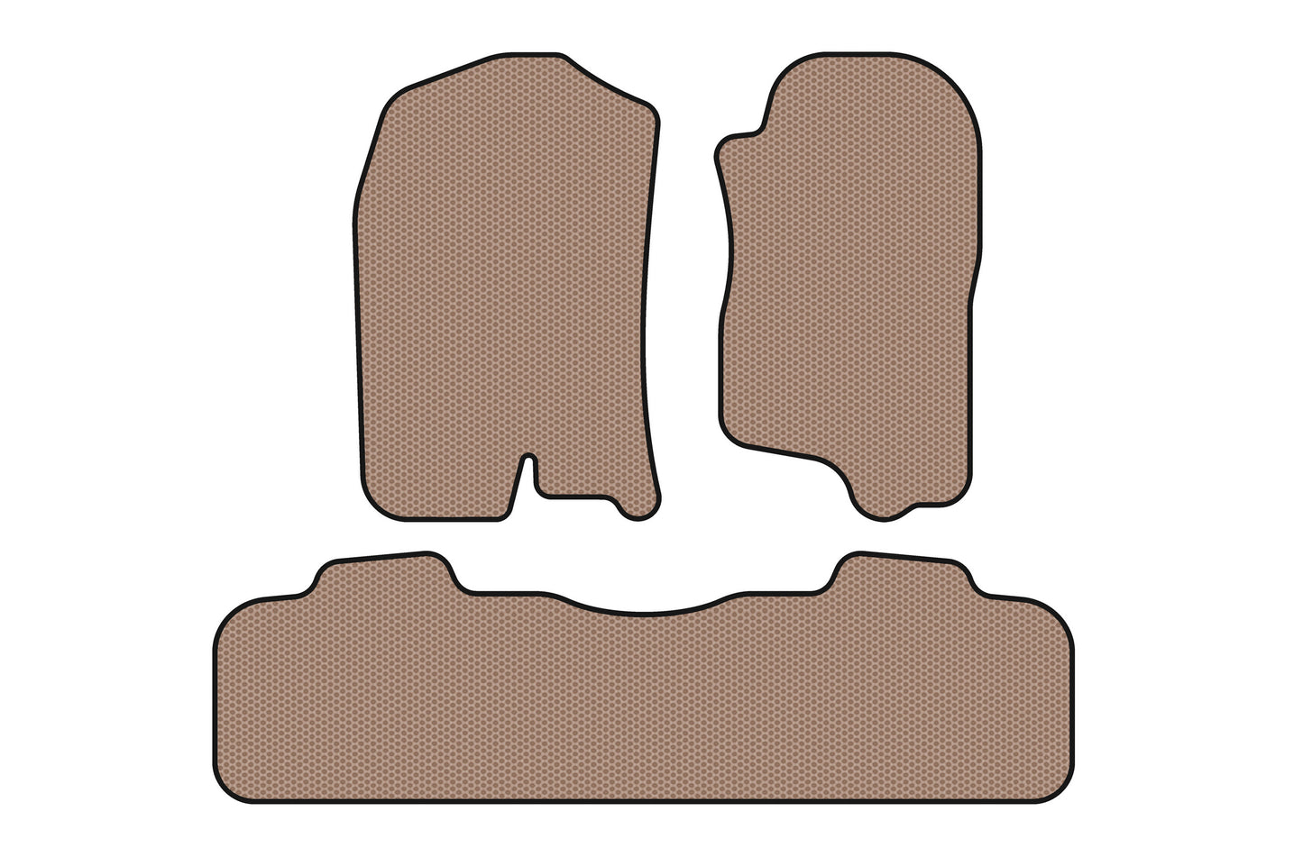 Rubber Floor Mats Carsuit (2 Rows, 2007-2014, Beige) for Chevrolet Tahoe 2007-2014 - image 1