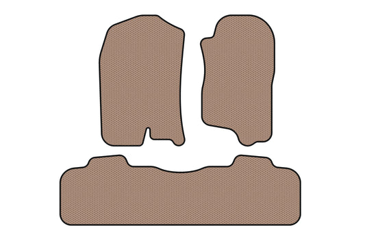Rubber Floor Mats Carsuit (2 Rows, 2007-2014, Beige) for Chevrolet Tahoe 2007-2014 - image 1
