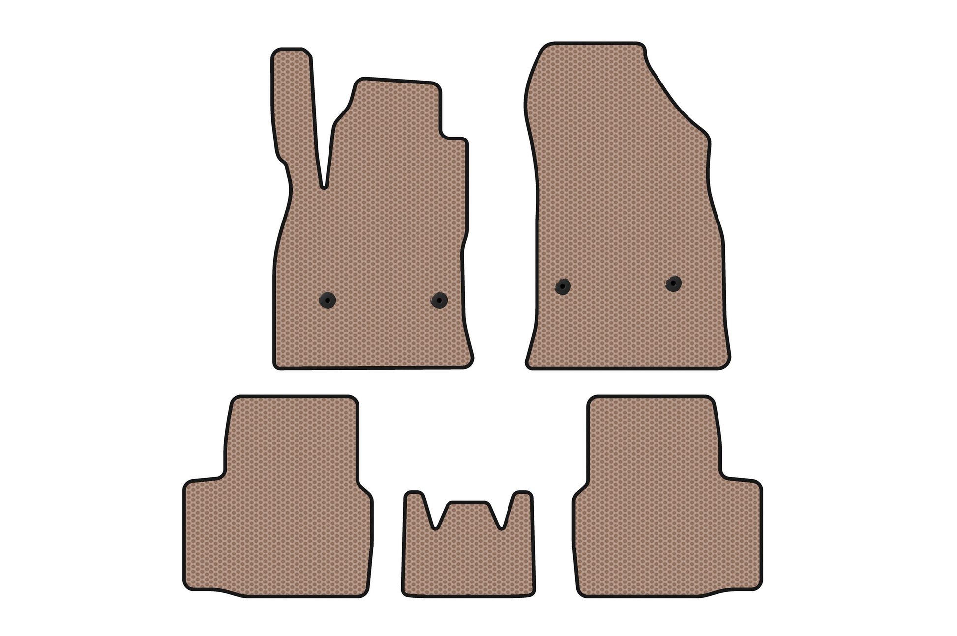 Rubber floor mats Carsuit (SD, beige) for Chevrolet Cruze 2016-2019 - image 1