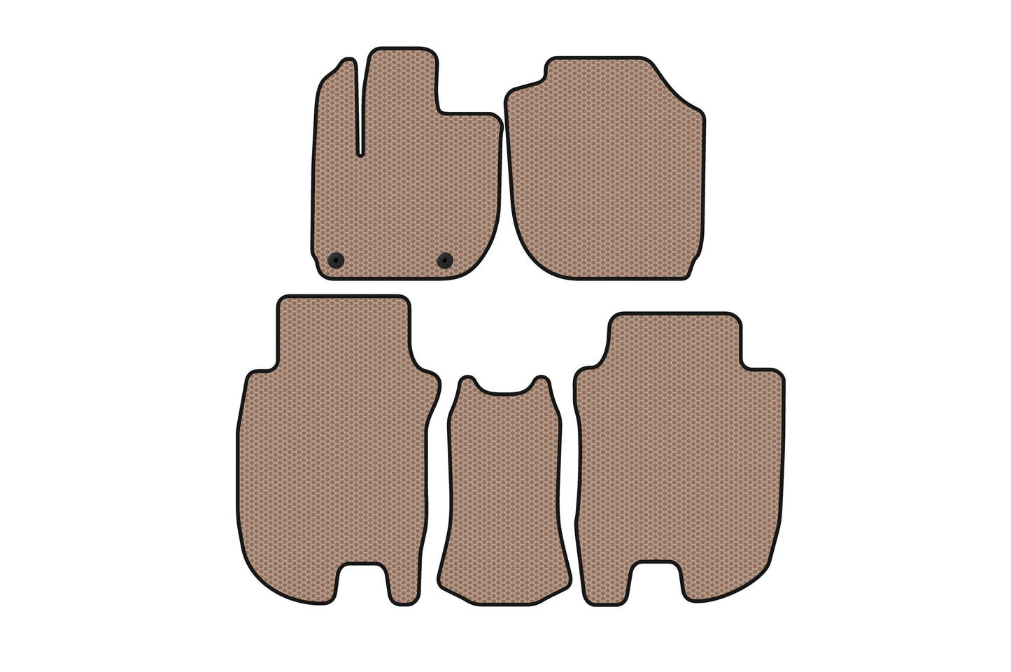 Rubber Floor Mats Carsuit (Beige) for Honda HR-V 2014-2021 - image 1