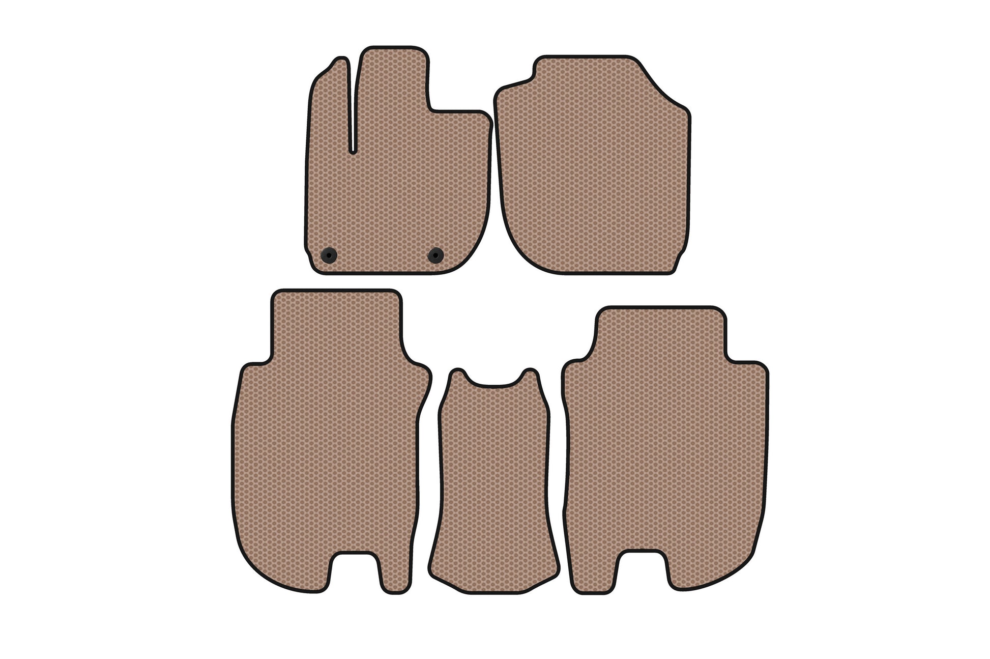 Rubber Floor Mats Carsuit (Beige) for Honda HR-V 2014-2021 - image 1