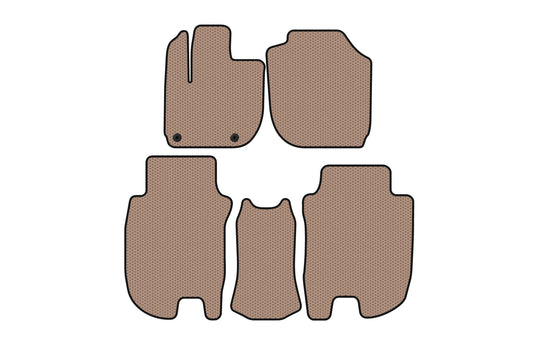 Rubber Floor Mats Carsuit (Beige) for Honda HR-V 2014-2021 - image 1