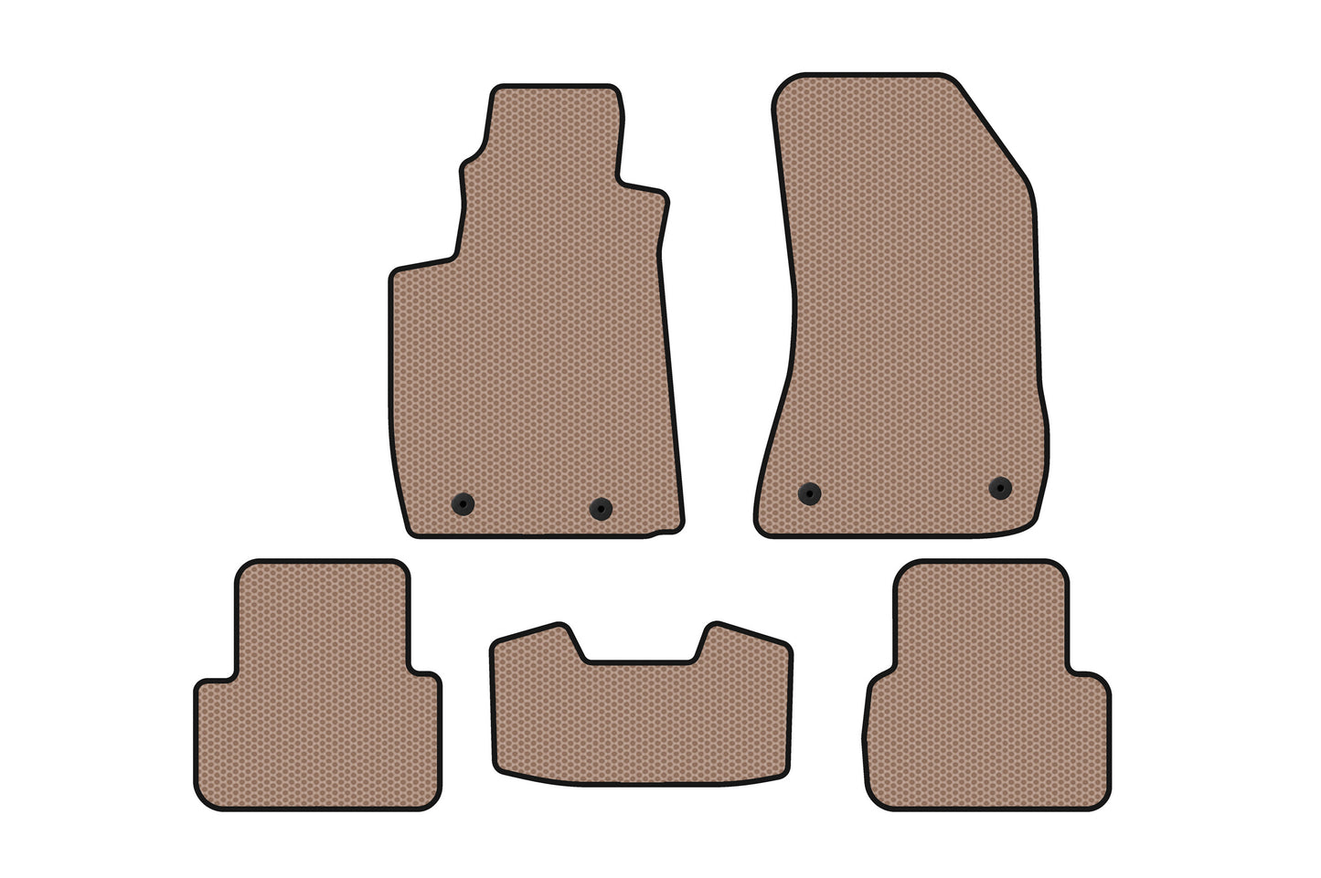 Rubber Floor Mats Carsuit V-2 (Beige) for Alfa Romeo 159 2005-2011 - image 1