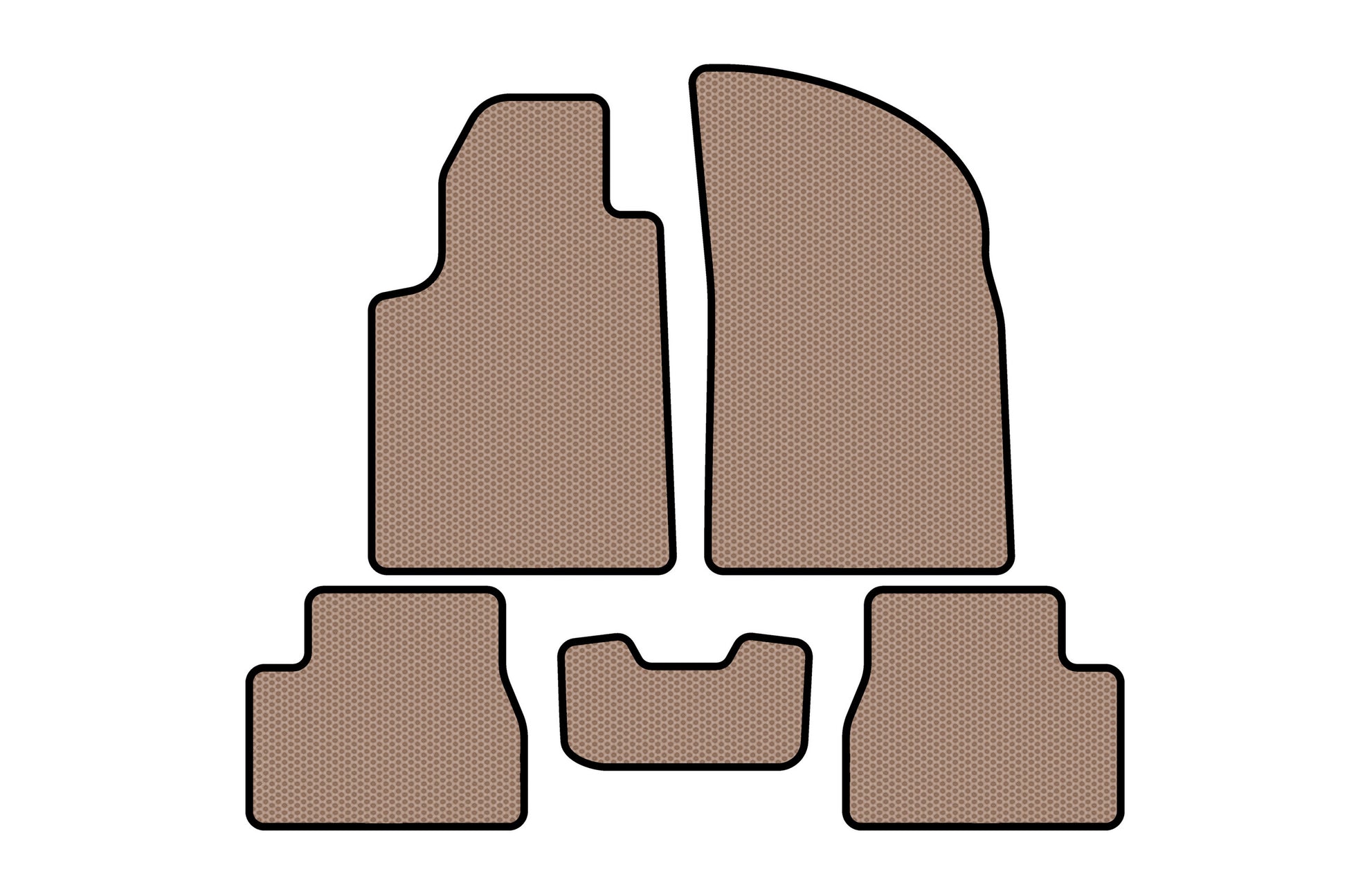Rubber Floor Mats Carsuit (Beige) for Citroen C-3 2002-2009 - image 1
