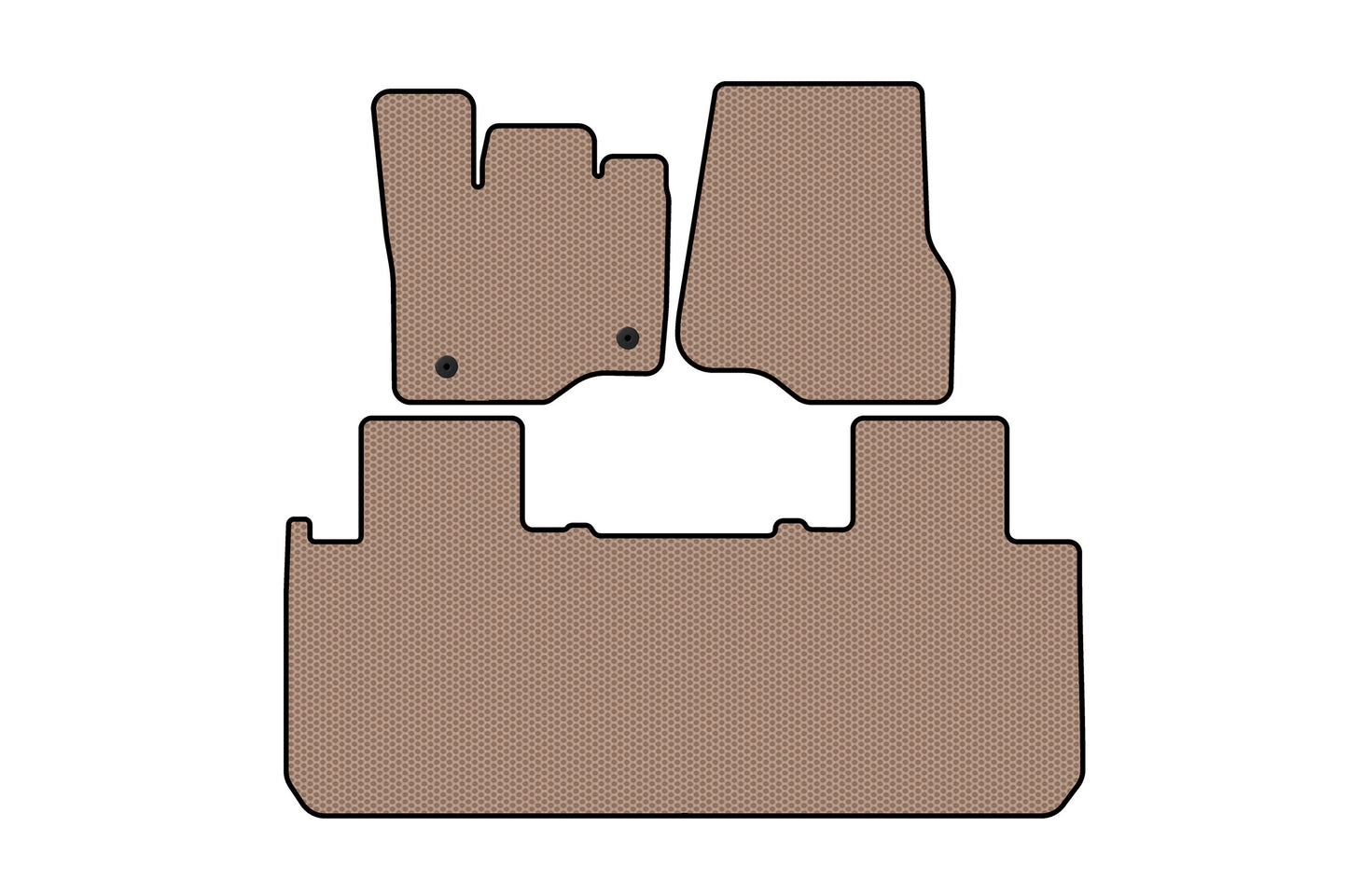 Rubber Floor Mats Carsuit (Beige) for Ford F-150 2014-2021 - image 1