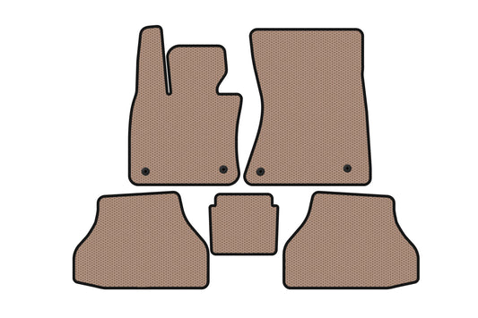 Rubber Floor Mats Carsuit V-2 (Beige) for BMW X6 E71 2008-2014 - image 1