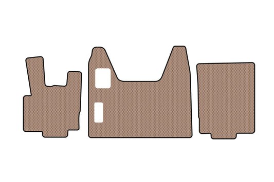 Rubber Floor Mats Carsuit (Beige) for DAF XF95 2002-2006 - image 1
