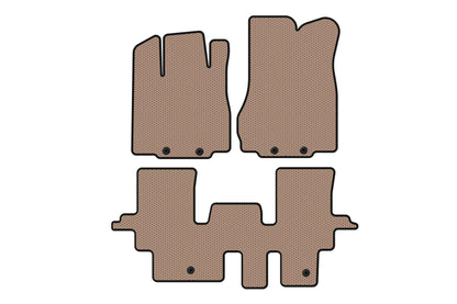 Rubber floor mats Carsuit (2 rows, beige) for Infiniti QX60 2016-2021 - image 1