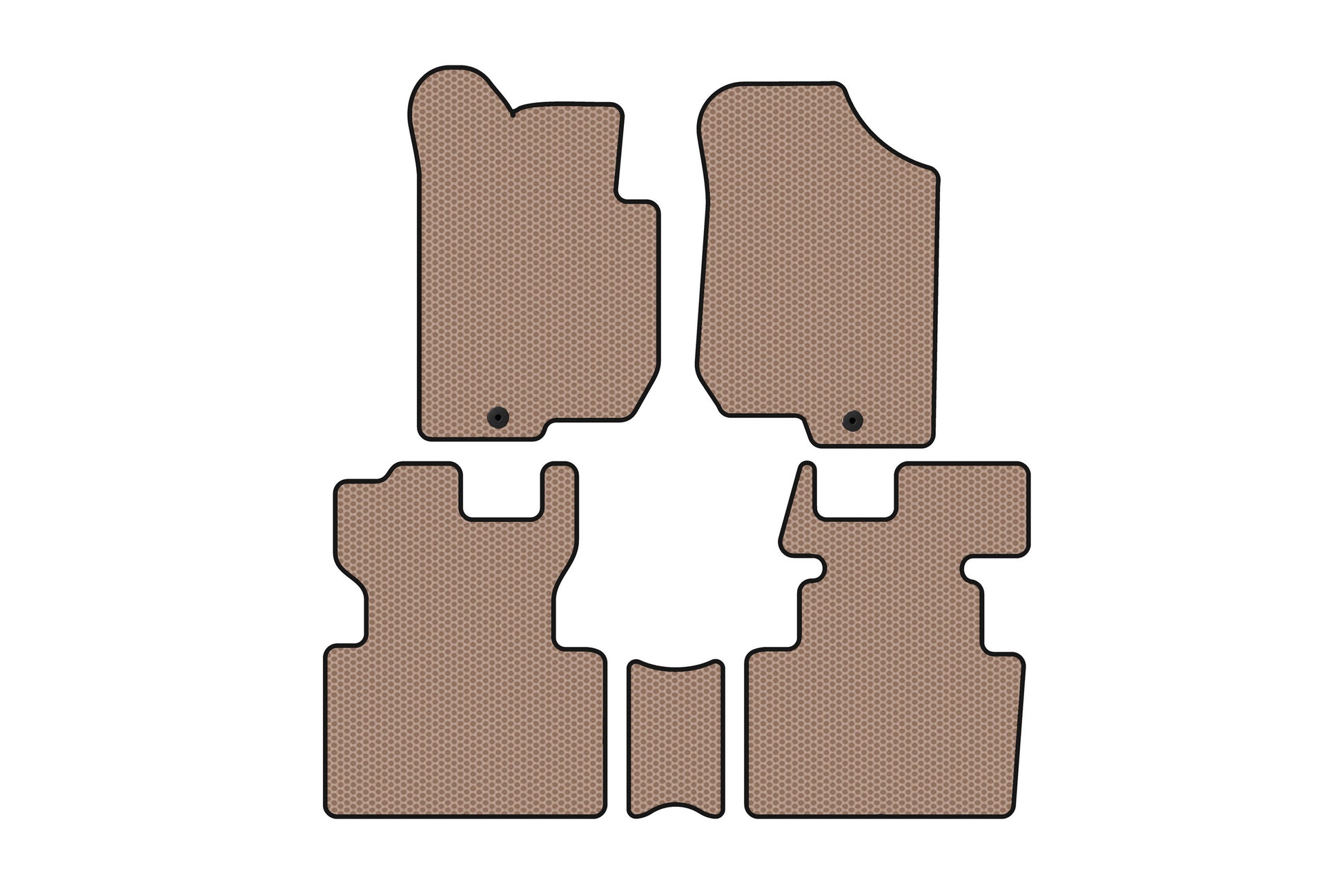 Rubber floor mats Carsuit (2006-2012, 2 rows, 7-seater, beige) for Kia Carens 1999-2012 - image 1