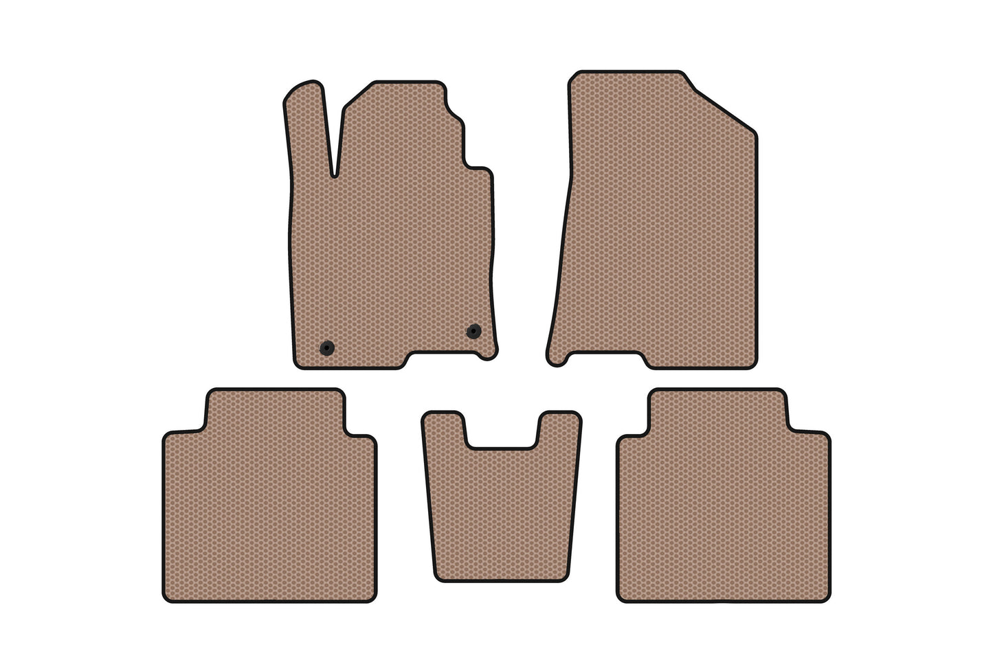 Rubber floor mats Carsuit (SD, beige) for Hyundai Grandeur 2017- - image 1